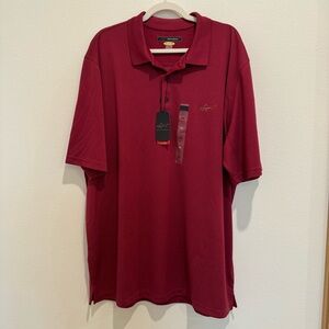 NWT Greg Norman Collection Deep Red Polo Shirt